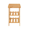 SoBuy FSR02-K-N Banc pentru Pantofi din Bambus cu Șezut și Raft de Depozitare pentru Intrare – 50x29x45 cm, Natural