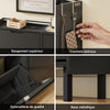 SoBuy FSR100-SCH Pantofar cu 4 Uși Rabatabile, Ultra-Subțire 19cm, Organizator Compact pentru Intrare Hol – 100x19x91 cm, Negru