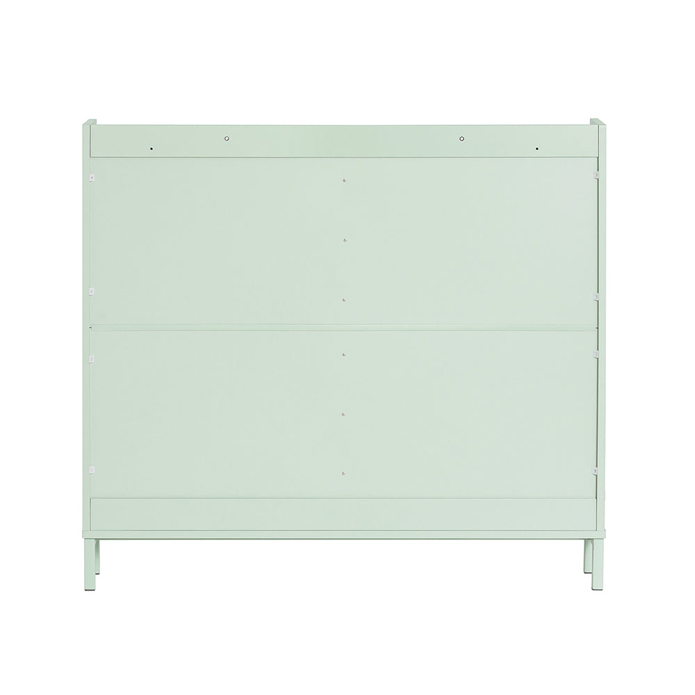 SoBuy FSR100-GR Dulap de pantofi ultra-subțire 19cm – 4 Compartimente rabatabile, 8-12 Perechi, Anti-răsturnare, 60kg – Verde Salvie