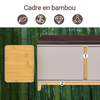 SoBuy FSR188-N Banchetă pentru Pantofi cu Pernă Căptușită, 2 Uși și 4 Compartimente Deschise pentru Intrare – 104x35x47 cm, Natural