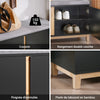 SoBuy FSR117-SCH Banc pentru pantofi cu pernă căptușită și 2 uși, Mobilier de intrare – 90x34x46 cm, Negru