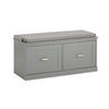 SoBuy FSR131-HG Banc pentru Pantofi cu Pernă Căptușită și 2 Uși, Mobilier de Hol – 90x34x46 cm, Gri