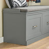 SoBuy FSR131-HG Banc pentru Pantofi cu Pernă Căptușită și 2 Uși, Mobilier de Hol – 90x34x46 cm, Gri