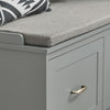 SoBuy FSR131-HG Banc pentru Pantofi cu Pernă Căptușită și 2 Uși, Mobilier de Hol – 90x34x46 cm, Gri