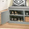 SoBuy FSR131-HG Banc pentru Pantofi cu Pernă Căptușită și 2 Uși, Mobilier de Hol – 90x34x46 cm, Gri