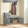 SoBuy FSR131-HG Banc pentru Pantofi cu Pernă Căptușită și 2 Uși, Mobilier de Hol – 90x34x46 cm, Gri
