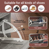 SoBuy FSR137-L-HG Meuble à Chaussures à Abattants 3 Niveaux Grande Capacité – Rangement Discret pour Entrée – Gris Effet Bois