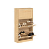 SoBuy FSR137-L-J Meuble à Chaussures à Abattants 3 Niveaux Grande Capacité – Rangement Discret pour Entrée