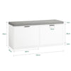 Copia SoBuy Carcasă de intrare pentru încălțăminte mobilă Cassapanca Container modern L91*P30*A50 cm alb, FSR146-W