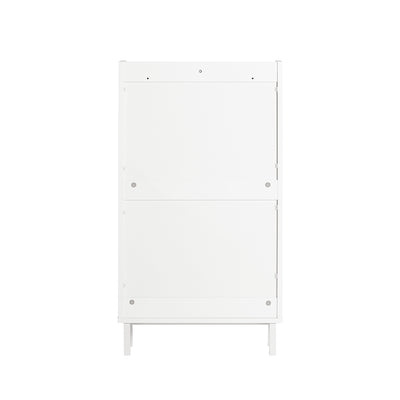 SoBuy FSR151-W Dulap de Pantofi cu 2 Rabatante Ultra-Subțire 19cm, Organizare Compactă pentru Hol – 50x19x91 cm, Alb