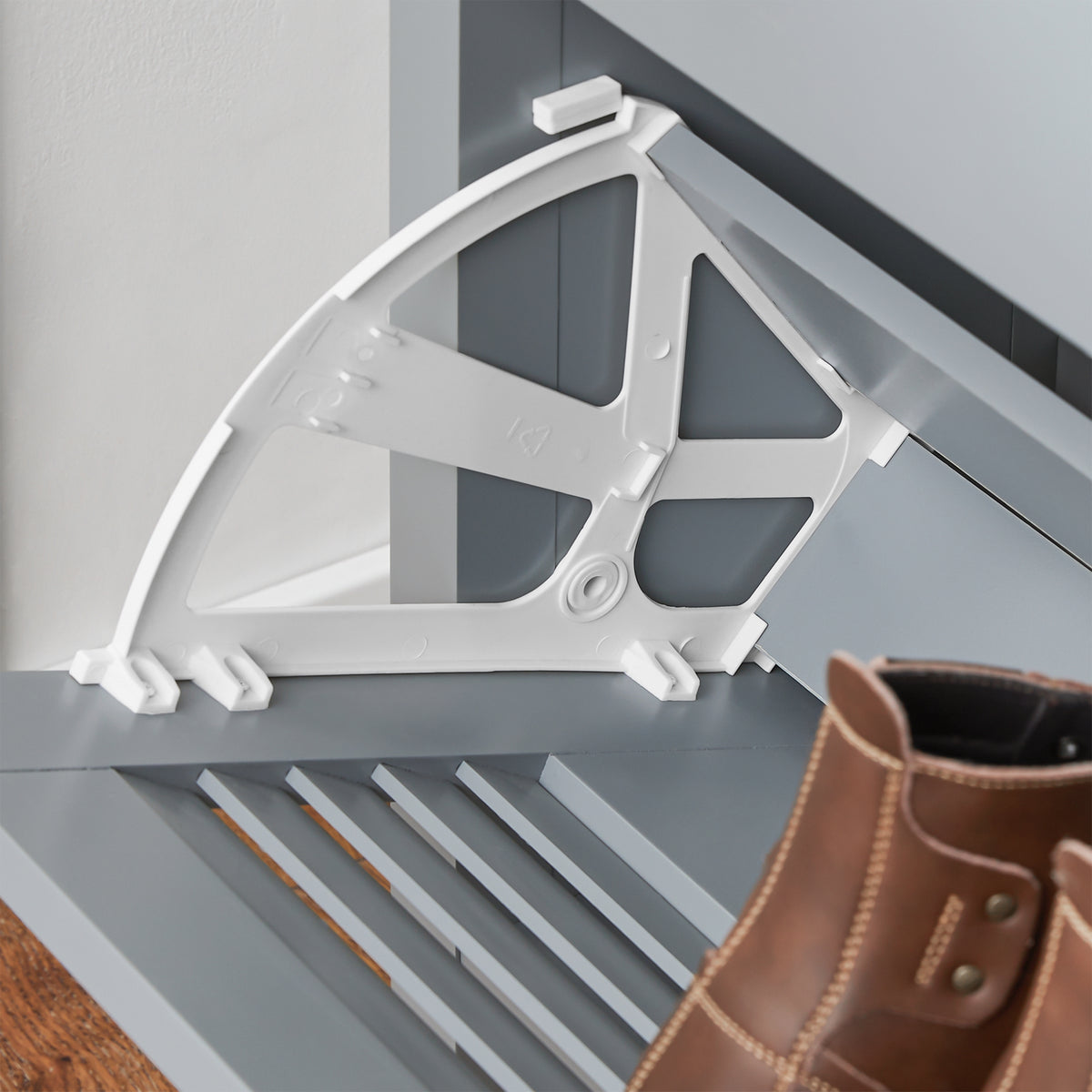 SoBuy FSR152-HG Dulap Pantofar cu 2 Uși Batante, Organizator pentru Hol Intrare – 80x25x108 cm, Gri