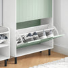 SoBuy FSR157-GR Dulap de pantofi, design elegant, 3 uși rabatabile – Decor intrare modern – Verde