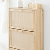 SoBuy FSR159-N Armoire à Chaussures 3 Abattants, Rangement pour Entrée Couloir – 60x24x118 cm, Naturel