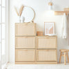 SoBuy FSR159-N Armoire à Chaussures 3 Abattants, Rangement pour Entrée Couloir – 60x24x118 cm, Naturel