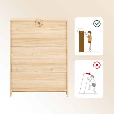 SoBuy FSR160-N Dulap de Pantofi cu 2 Uși Batante, Organizator pentru Hol Intrare – Natural