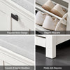 SoBuy FSR161-W Banc pentru Pantofi cu Pernă Căptușită și 1 Compartiment cu Clapetă pentru Hol Intrare – 80x30x50 cm, Alb