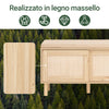 SoBuy FSR163-N + FSR160-N, Set de intrare din lemn natural cu dulap și bancă de pantofi cu uși glisante | Design modular