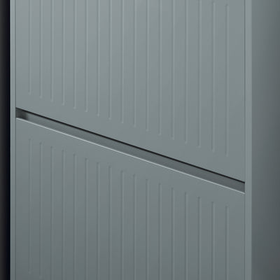 SoBuy FSR165-K-HG Dulap de încălțăminte cu uși rabatabile pe 2 niveluri – Depozitare discretă pentru hol – 61x26x81 cm Gri