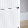 SoBuy FSR165-K-W Dulap de Pantofi cu Uși Rabatabile pe 2 Nivele – Depozitare Discretă pentru Hol – 61x26x81 cm Alb