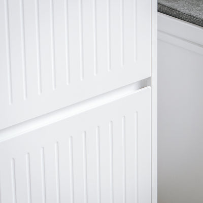 SoBuy FSR165-W Dulap de pantofi cu 2 niveluri - Depozitare discretă pentru hol - Alb