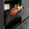 SoBuy FSR169-W Pantofar cu Uși Rabtabile Ultra-Slim 19cm – Depozitare Discretă Economie de Spațiu – 98x19x95 cm Alb