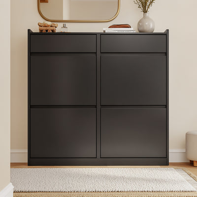 SoBuy FSR169-W Pantofar cu Uși Rabtabile Ultra-Slim 19cm – Depozitare Discretă Economie de Spațiu – 98x19x95 cm Alb