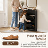 SoBuy FSR169-W Pantofar cu Uși Rabtabile Ultra-Slim 19cm – Depozitare Discretă Economie de Spațiu – 98x19x95 cm Alb