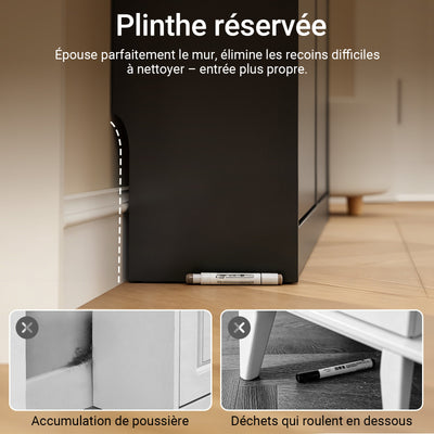 SoBuy FSR169-W Pantofar cu Uși Rabtabile Ultra-Slim 19cm – Depozitare Discretă Economie de Spațiu – 98x19x95 cm Alb
