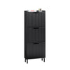SoBuy FSR177-H-SCH Dulap pantofi cu uși rabatabile, ultra-subțire 19cm – Soluție de depozitare discretă, economisește spațiu – 50x19x130 cm Alb