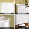 SoBuy FSR177-H-W Dulap de Pantofi cu Uși Rabatabile Ultra-Slim 19cm – Depozitare Discretă Economie de Spațiu – 50x19x130 cm Alb