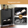 Precomandă SoBuy FSR177-SCH Dulap Pantofi cu 2 Uși Rabatanți Ultra-Slim 19cm, Organizator Compact pentru Intrare Hol – 50x19x90 cm, Negru