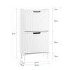 Precomandă SoBuy FSR177-W Dulap de Pantofi cu 2 Uși Rabatanate Ultra-Subțire 19 cm, Organizator Compact pentru Intrare Hol – 50x19x90 cm, Alb