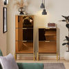 SoBuy FSR181-H-G Meuble à Chaussures Design Élégant avec Miroir – Déco Entrée Moderne – 55x24x124 cm Doré