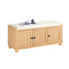 SoBuy FSR188-N Banc à Chaussures Meuble Chaussure Entrée avec Rangement Fermé et Compartiments Ouverts pour Rangement Chaussure - Banc d’Entrée Confortable et Solide 104x35x47cm 225kg