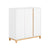 SoBuy FSR190-WN Dulap Pantofar cu 3 Uși și 1 Sertar, Organizator Hol Intrare – 80x34x85 cm, Alb și Natur