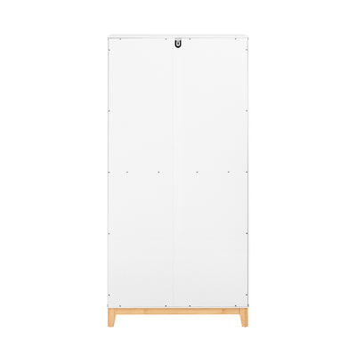 SoBuy FSR192-WN Dulap de pantofi cu 3 sertare rabatabile, depozitare pentru hol – 60x34x122 cm, alb și natural