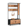 SoBuy FSR194-N Cuier cu Bancă, Bară și 5 Cârlige, Mobilier Multifuncțional pentru Hol/Antreu – 100x40x180 cm