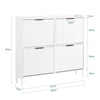 SoBuy FSR197-W Dulap de Pantofi Ultra-Slim cu Economie de Spațiu 19cm – Intrare Îngustă – Alb