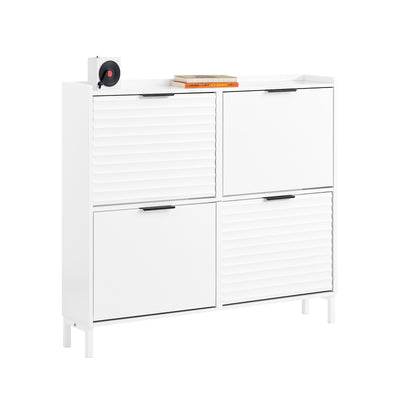 SoBuy FSR197-W Meuble à Chaussures Gain de Place Ultra-Slim 19cm – Entrée Étroite – Blanc