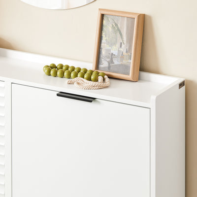 SoBuy FSR197-W Dulap de Pantofi Ultra-Slim cu Economie de Spațiu 19cm – Intrare Îngustă – Alb