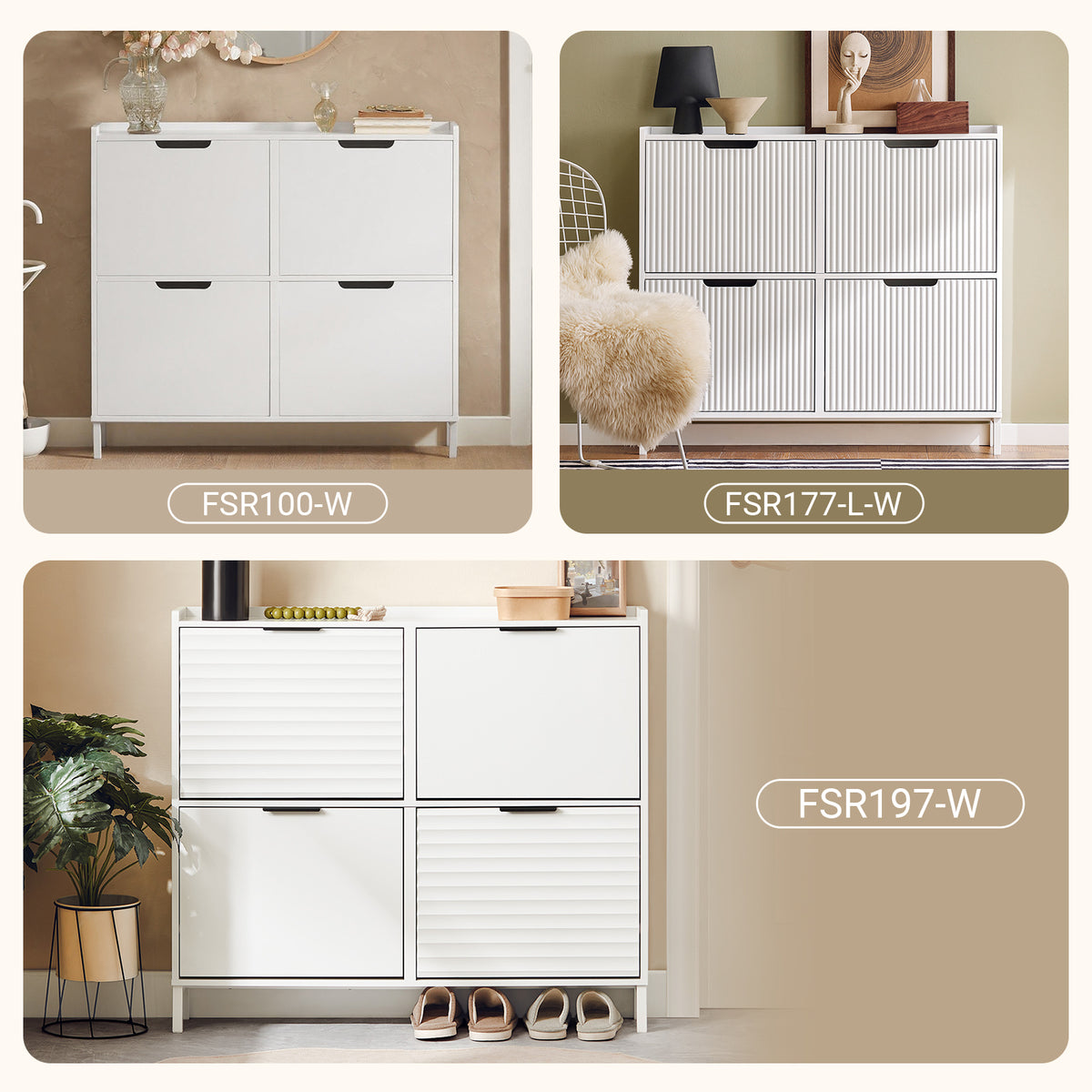 SoBuy FSR197-W Dulap de Pantofi Ultra-Slim cu Economie de Spațiu 19cm – Intrare Îngustă – Alb