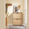 SoBuy FSR200-II-N Meuble à Chaussures Entrée Meuble de Rangement à 2 Abattants, Design Système Anti-Basculement,jusqu'à Taille EU 47, Meuble Chaussures pour 8 Paires, Bois Clair, 60 x 24 x 83 cm