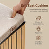 SoBuy FSR201-N Banc pentru Pantofi cu Șezut Căptușit și Rabatabil, Slim 24cm pentru Intrare – 60x24x50 cm, Negru și Natur