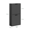 SoBuy FSR204-SCH Meuble à Chaussures Suspendu - Armoire à Chaussures, Meuble Chaussures - Installation Horizontale ou Verticale - pour Entrée, Derrière la Porte, Couloir, Noir, 50x19x100cm
