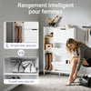 SoBuy FSR209-WN Dulap de Pantofi Ultra-Slim Salvează Spațiu 19cm – Intrare Îngustă – 90x19x129,5 cm Alb