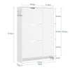 SoBuy FSR220-W Meuble Chaussures Fin 24 cm Design Nordique pour Entrée | Armoire à rabat, grande capacité 12 paires + 3 rangements latéraux, parfait pour entrée, couloir et petits espaces