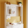 SoBuy FSR233-W Meuble à Chaussures Blanc avec Miroir – Armoire à Chaussures 10 Paires, Vestiaire d'Entrée 14 cm de Profondeur – 83×14×197 cm, Charge 66 kg