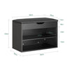 SoBuy FSR25-W Banc pentru Pantofi cu 2 Nivele și Pernă Căptușită pentru Hol Intrare – 60x30x44 cm, Alb