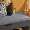SoBuy FSR45-DG Banc de Rangement à Chaussures Bottes avec Coussin Rembourré Meuble d'Entrée Confortable Etagère à Chaussures