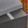 SoBuy FSR45-DG Banc de Rangement à Chaussures Bottes avec Coussin Rembourré Meuble d'Entrée Confortable Etagère à Chaussures
